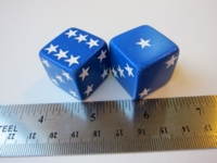 Dice : d6 1inch blue stars