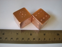 Dice : d6 1inch copper