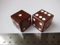 Dice : d6 1inch wood mesquite