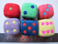 Dice : d6 1p25inch felted etsy ThingsByV