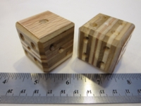 Dice : d6 1p5inch etsy oak layered