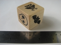 Dice : d6 1p5inch wood Halloween storytell