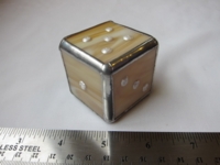 Dice : d6 1p75inch stained glass gold