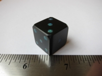 Dice : d6 20mm black jade opal