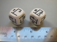 Dice : d6 22mm hangman