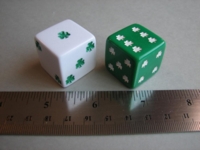 Dice : d6 25mm shamrock