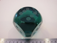Dice : d6 2p5inches glass green