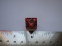 Dice : d8 CHX ability red speckled