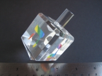 Dice : dreidel lucite rainbow letters