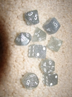 Dice : tradesilverglitterset