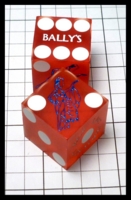 Dice Casino Bally's Las Vegas 2 Dice Total Color Red Frosted 