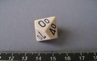 Dice : d10.h.001ivory