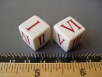 Dice : d6.O..romannumerals