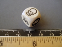 Dice : d6.O..skullwhite