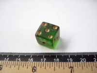 Dice : d6.O.greenclear