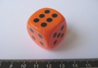 Dice : d6.O.gumballorange