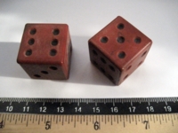 Dice : d6.O.largebrickred