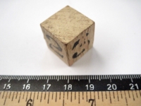 Dice : d6.O.woodennumeralsblanktop