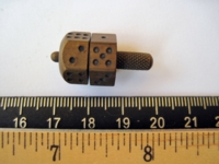 Dice : teetotum..2d6.metal