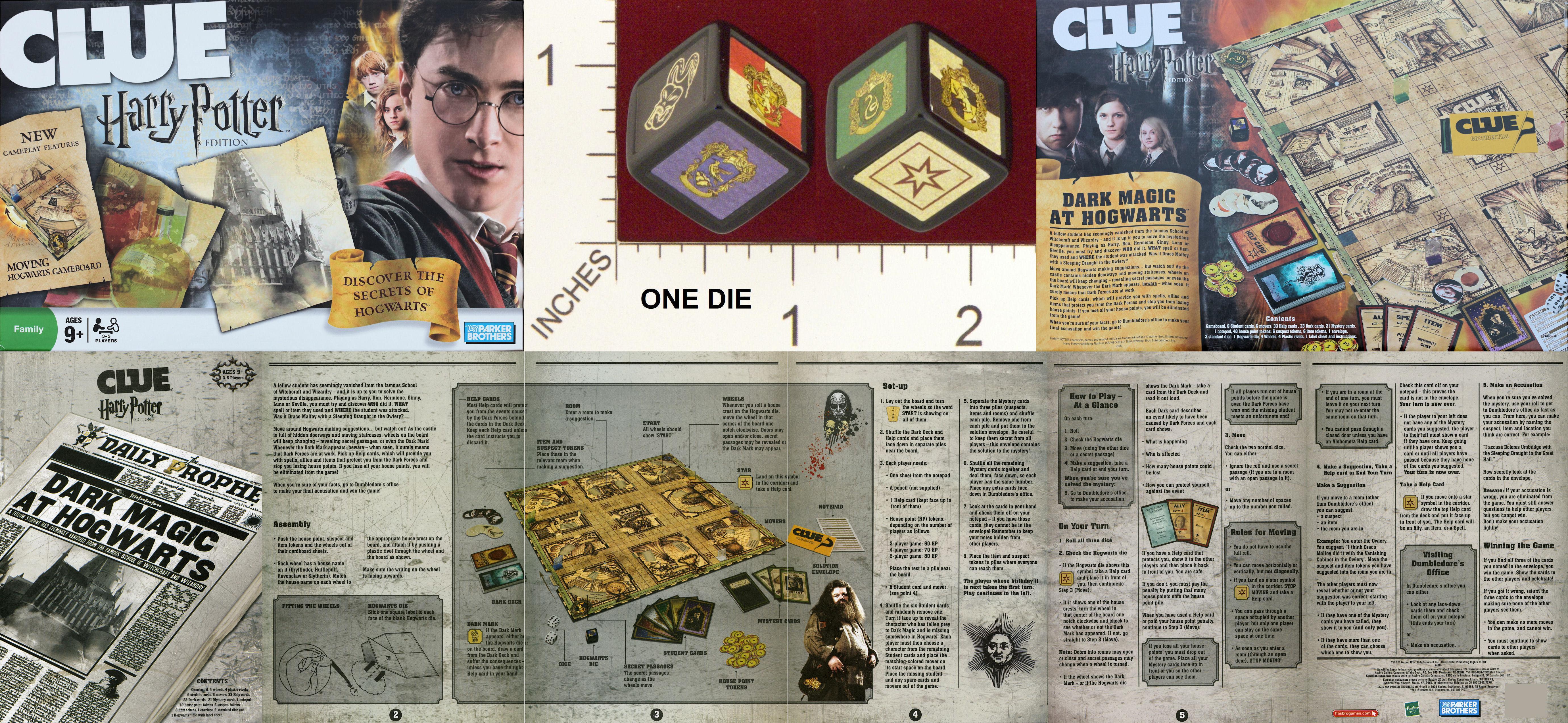 Dice MINT20 PARKER BROTHERS CLUE HARRY POTTER EDITION 01 Dice MINT20 PARKER BROTHERS CLUE HARRY POTTER EDITION 01