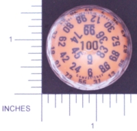 Dice : D100 ORANGE AND BLACK LARGE 01