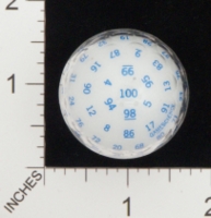 Dice : D100 WHITE AND BLUE SMALL 01