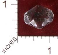 Dice : D10 CLEAR ROUNDED SOLID CRYSTAL CASTE PLACE VALUE 02