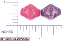 Dice : D10 CLEAR ROUNDED SOLID Q WORKSHOP CELTIC II 01