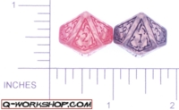 Dice : D10 CLEAR ROUNDED SOLID Q WORKSHOP FLAMING 01