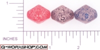 Dice : D10 CLEAR ROUNDED SOLID Q WORKSHOP MAGE 01