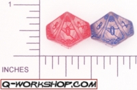 Dice : D10 CLEAR ROUNDED SOLID Q WORKSHOP MYSTIC 02