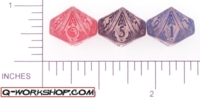 Dice : D10 CLEAR ROUNDED SOLID Q WORKSHOP YIN YANG 01