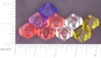Dice : D10 CLEAR SHARP SWIRL GAMESCIENCE 01