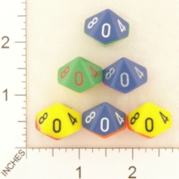 Dice : D10 OPAQUE ROUNDED CHESSEX 2TONE 01