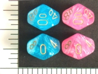 Dice : D10 OPAQUE ROUNDED IRIDESCENT CHESSEX EASTER