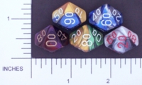 Dice : D10 OPAQUE ROUNDED IRIDESCENT CHESSEX GEMINI 03