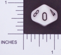 Dice : D10 OPAQUE ROUNDED IRIDESCENT CHESSEX MOTHER OF PEARL 01