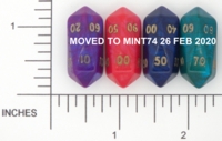Dice : D10 OPAQUE ROUNDED IRIDESCENT CRYSTAL CASTE OTHERWORLDS 01