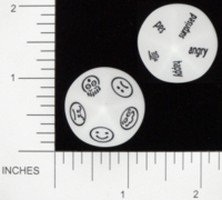 Dice : D10 OPAQUE ROUNDED SOLID KOPLOW FACIAL EXPRESSION 01