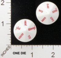 Dice : D10 OPAQUE ROUNDED SOLID KOPLOW POLISH WORDS FOR NUMBERS 01