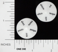 Dice : D10 OPAQUE ROUNDED SOLID KOPLOW SHAPES WORDS 01