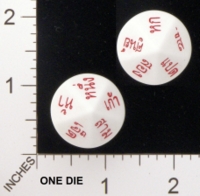 Dice : D10 OPAQUE ROUNDED SOLID KOPLOW THAI WORDS FOR NUMBERS 01