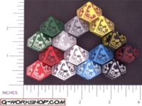 Dice : D10 OPAQUE ROUNDED SOLID Q WORKSHOP CALL OF CTHULHU 02
