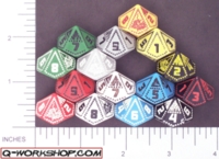 Dice : D10 OPAQUE ROUNDED SOLID Q WORKSHOP CHIP 01