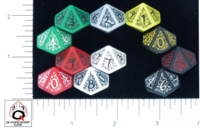 Dice : D10 OPAQUE ROUNDED SOLID Q WORKSHOP ELVEN II 01