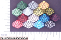 Dice : D10 OPAQUE ROUNDED SOLID Q WORKSHOP FLAMING 01