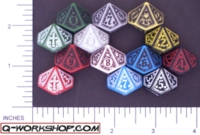 Dice : D10 OPAQUE ROUNDED SOLID Q WORKSHOP HOLY 02