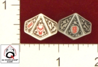 Dice : D10 OPAQUE ROUNDED SOLID Q WORKSHOP HOLY 05