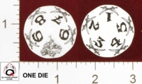 Dice : D10 OPAQUE ROUNDED SOLID Q WORKSHOP MUNCHKIN BOOTY D10 01
