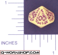 Dice : D10 OPAQUE ROUNDED SOLID Q WORKSHOP RUNIC 04